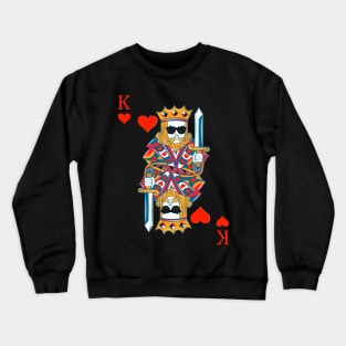 King of Hearts Poker Card Crewneck Sweatshirt